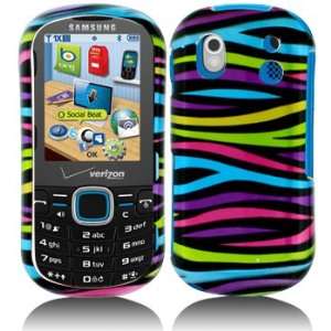 Samsung Intensity 2 U460 Rainbow Zebra Hard Case (free EDS Shield Bag)