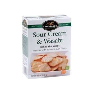 Snapdragon Sour Cream & Wasabi Rice Crips 6x3.5oz  Grocery 