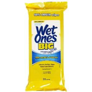  Wet Ones Big Ones Antibacterial Wipes   Citrus Scent 35 