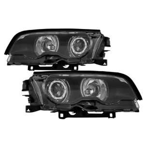  99 01 BMW 3 Series E46 Coupe Black LED Halo Projector 