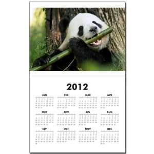  Calendar Print w Current Year Panda Bear Eating 