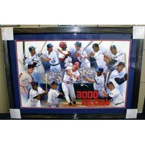  3000 Hit Club Signed Poster ~psa Loa~ Mays Aaron +11 