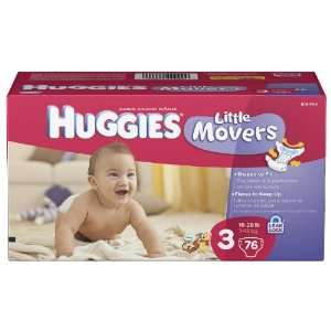   Little Movers Diapers, Size 3, 76 Count