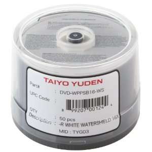  Taiyo Yuden (DVD WPPSB16 WS) Water Shield DVD R 16X White 