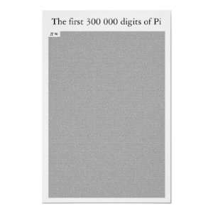  The first 300 000 digits of Pi Print