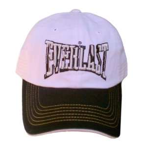  Everlast Gym Official Adjustable Buckle Hat   White/Black 
