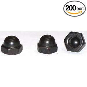 11 Acorn Nuts / Low Crown / Closed End / Steel / Black Oxide / 200 
