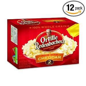 Orville Redenbachers Gourmet Popping Corn, Pour Over Cheddar, 2 Count 