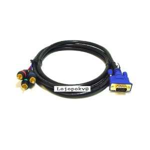   6FT VGA to 3 RCA component video cable (HD15   3 RCA) 