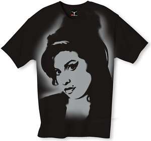 Amy Winehouse Shirt airbrushed with stencils  