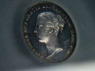 1853 Sixpence proof   slabbed CGS UNC 80  