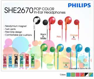 Philips SHE2670 In Ear Headphones SHE 2670 Earphones  6 