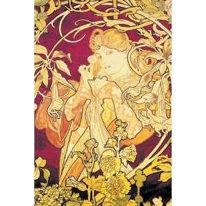  Ivy   Poster by Alphonse Mucha (12x18)
