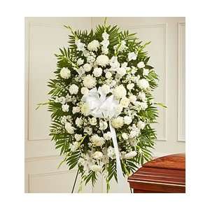   by 1800Flowers   Deepest Sympathies Standing Spray   White   Large