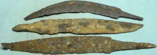LOT OF 3 LATE ROMAN TO MEDIEVAL IRON KNIFE BLADES  