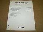 b226) Stihl Chain Saw Parts List 051 AVE Date 1978