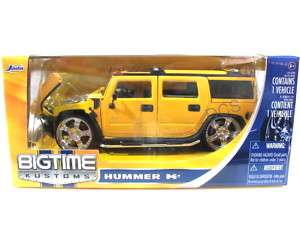 Jada Hummer H2 Yellow 1/24 Diecast Model Cars  