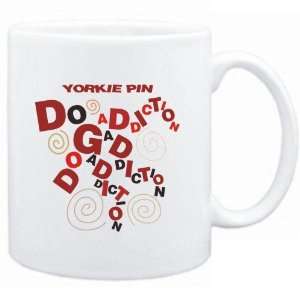    Mug White  Yorkie Pin DOG ADDICTION  Dogs
