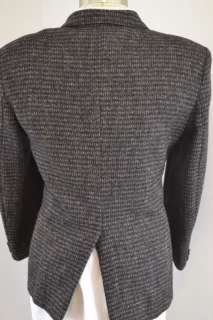 HARRIS TWEED Mens Brown 100% Wool Sport Coat Blazer (44S) MINT  