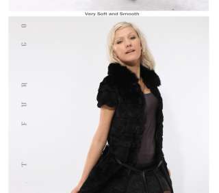0208 Long Rabbit fur vest/gilet/waistcoat/cape/suit  