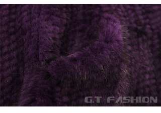 0417 Knitted Mink Beauty Hooded Coat Jacket overcoat apparel dress 