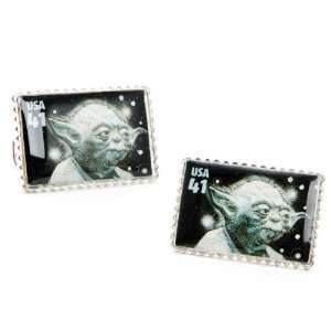  Yoda Star Wars Stamp Cufflinks Jewelry