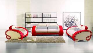 New 3pc Contemporary Modern Leather Sofa Set #AM 082 A  
