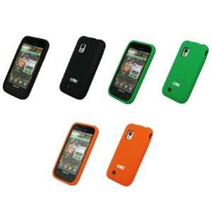  EMPIRE 3 Pack of Silicone Skin Cover Cases (Black, Neon 