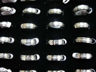 Wholesale 12pcs Solid Stainless Steel Spinner Rings  