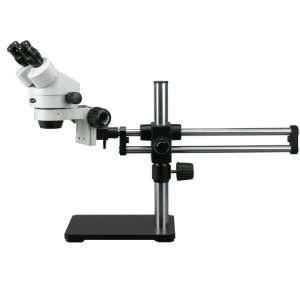 7X 45X Trinocular Stereo Microscope on Ball Bearing Boom Stand  