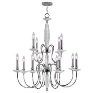  Livex Lighting 4709 05 Twelve Light Chrome Up Chandelier 