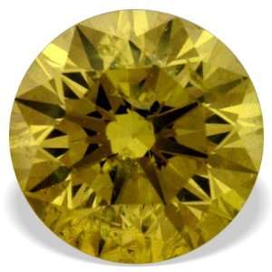   0.20Ctw Canary Yellow Color Round Loose Real Diamond Jewelry