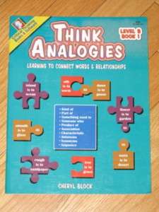 Critical Thinking THINK ANALOGIES Level B Book 1 VG  