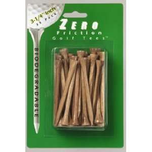 ZERO Friction Golf Tees 3 1/4 Inch (Hardwood)  35 pack  