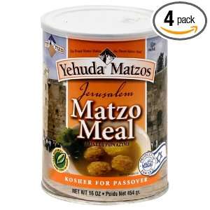 Yehuda Matzo Meal, 16 Ounce Canisters (Pack of 4)  Grocery 
