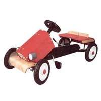 Plan Toys Large Scale Retro Wooden Pedal Racing Car   NEW  