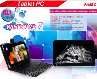 10.1 Windows 7 Tablet PC 32GB SSD 2G DDR3 + Case PA8BC  