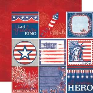   4th of July Journaling 12 x 12 Double Sided Paper Arts, Crafts