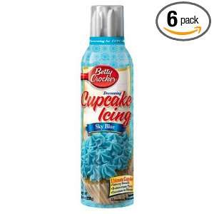 Betty Crocker Cupcake Icing, Sky Blue, 8.4 Ounce Can (Pack of 6)