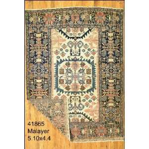  4x5 Hand Knotted Malayer Persian Rug   44x510