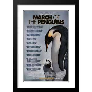  March of the Penguins 32x45 Framed and Double Matted Movie 