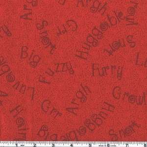  45 Wide Monsters In The Closet Words Red Fabric By The 