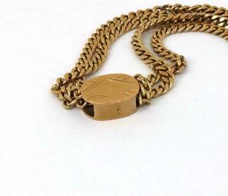 VINTAGE 14K GOLD MULTI STRAND WATCH FOB CHAIN  