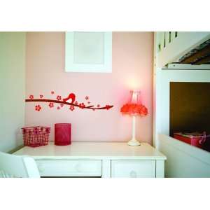  Removable Wall Decals  Birds and Flowers on Branch