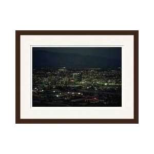 Lights Of Tucson Extend To Foothills Of Santa Catalinas Framed Giclee 