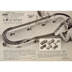 1969 Toy Ad Johnny Lightning L. M. 500 Race Car Track   Original Print 