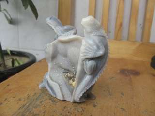 Handmade TWIN Lizard Carved Agate Statue,Gem  
