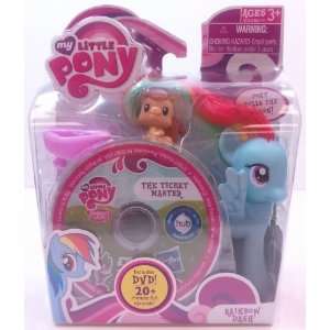   Little Pony Basic Figure Rainbow Dash with Animal Friend Toys & Games