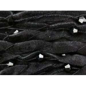  59000S 3mm Beads Black Suede Yarn Jet Arts, Crafts 