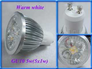 GU10 LED Spot Light Bulb Lamp 5X1W 110V 240V Warm White
